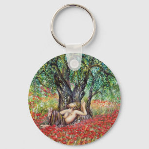 PAN, OLIVE TREE AND POPPY FIELDS KEY RING