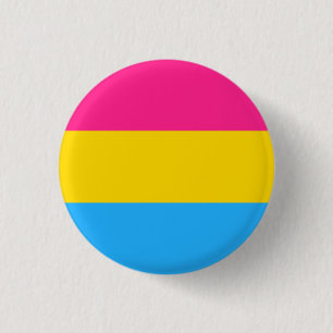 pan pansexual pride flag feminist resist 3 cm round badge