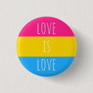 pan pansexual pride flag love is love feminist 3 cm round badge