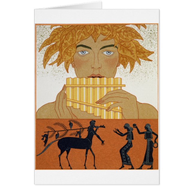 Pan Piper, illustration from 'Les Mythes' by Paul (Front)