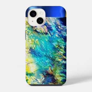 PAN PLAYING FLUTE AND DEER IN GREEN WOODLAND iPhone 14 CASE