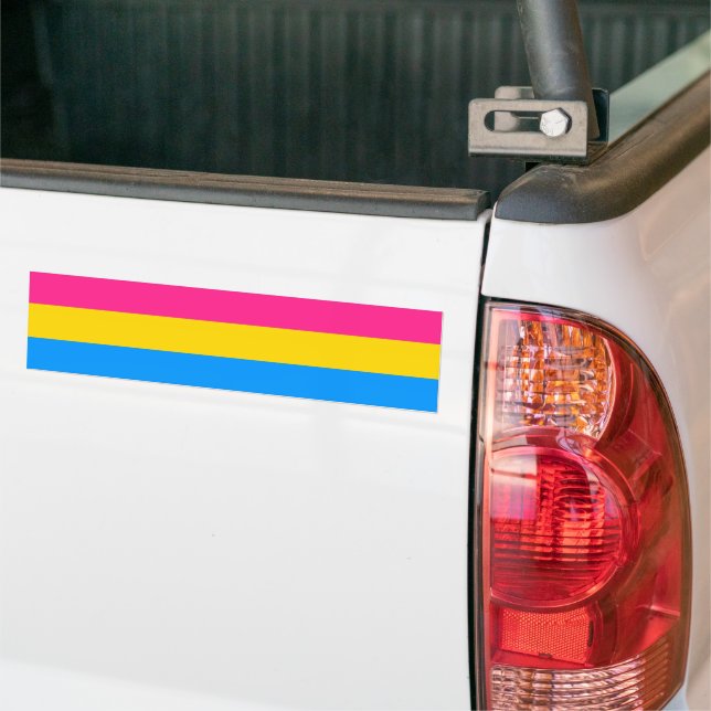 Pan Pride Bumper Sticker (On Truck)
