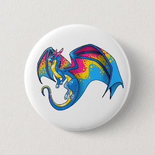 Pan Pride Dragon 6 Cm Round Badge