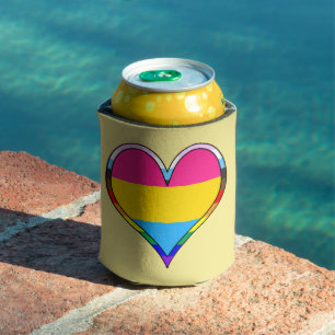 Pan Pride Heart Can Cooler