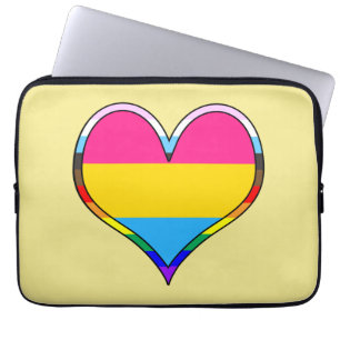Pan Pride Heart Laptop Sleeve