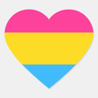 Pan Pride Heart Sticker