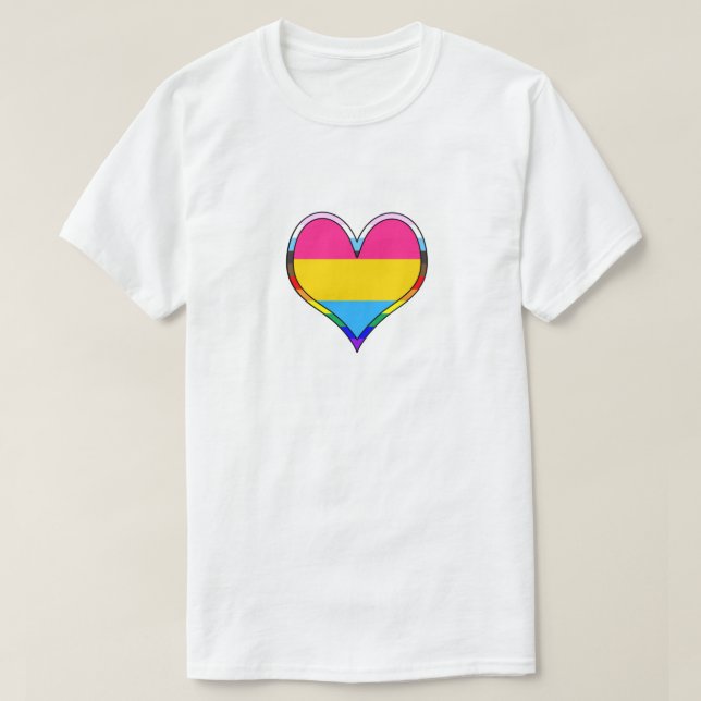 Pan Pride Heart T-Shirt (Design Front)