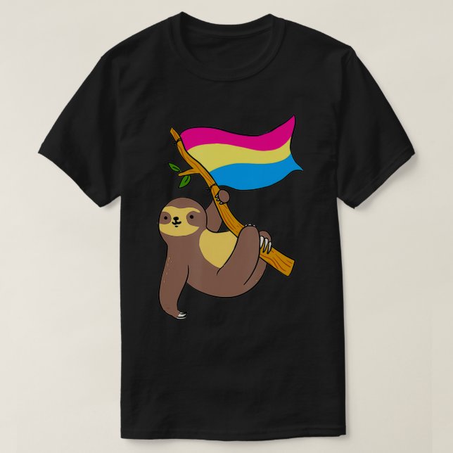 Pan Pride Sloth Panseual  T-Shirt (Design Front)