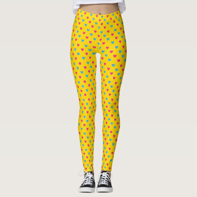 Pan Pride Small Hearts Leggings (Front)