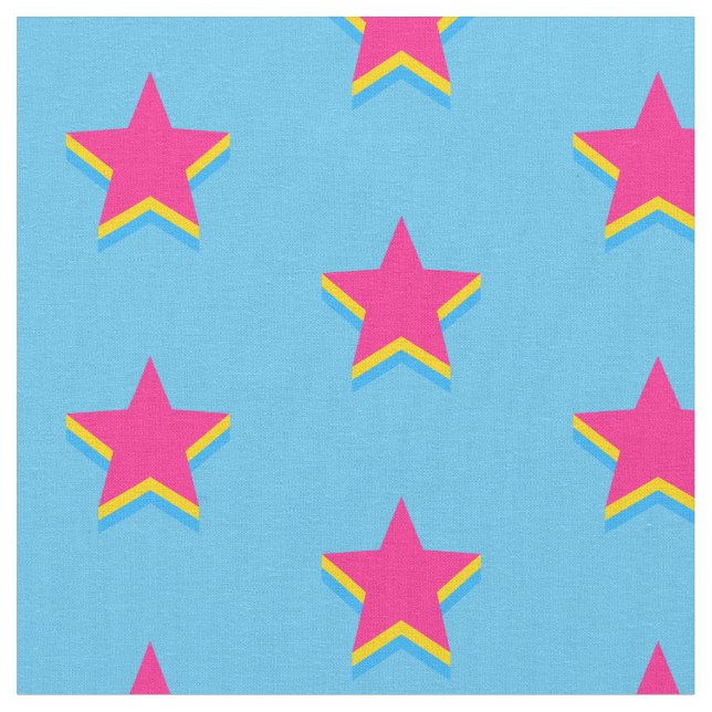 Pan pride stars fabric (Close Up)