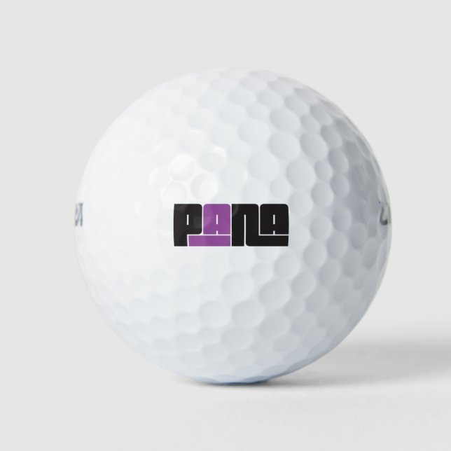 Pana Black and Purple Golf Balls (Front)