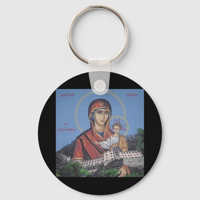 Panagia Soumela Painting Keychain (Front)