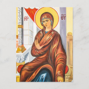 Panagia Theotokos Orthodox Christian Icon Postcard