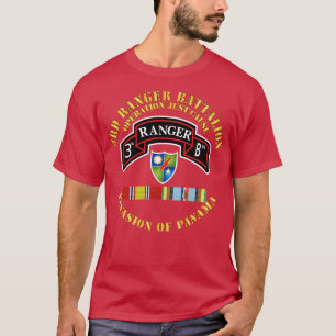 Panama 3rd Rgr Bn Operation Just Cause w Svc Ribbo T-Shirt