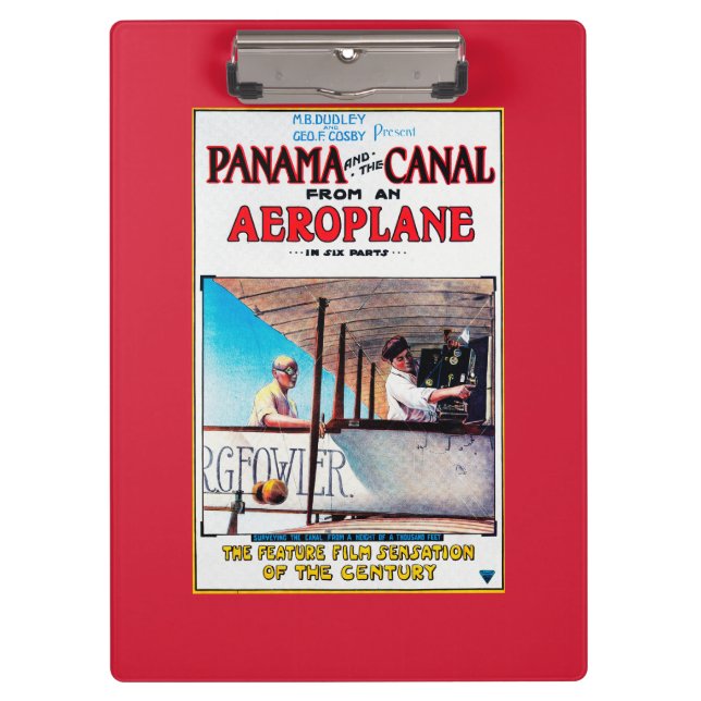 Panama and the Canal Aeroplane Movie Promo Poste Clipboard (Front)