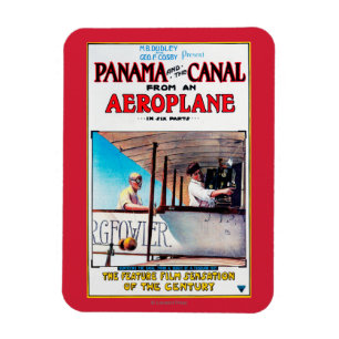 Panama and the Canal Aeroplane Movie Promo Poste Magnet