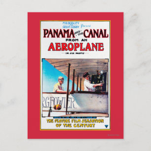 Panama and the Canal Aeroplane Movie Promo Poste Postcard