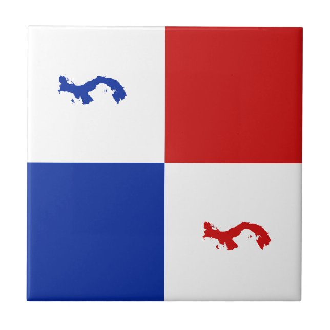 Panama Banner Ceramic Tile (Front)