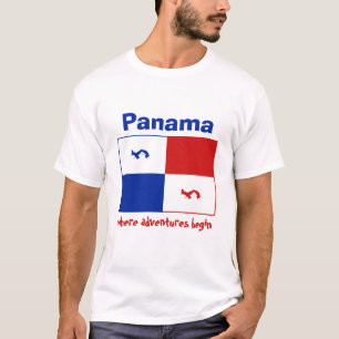 Panama Banner + Map + Text T-Shirt