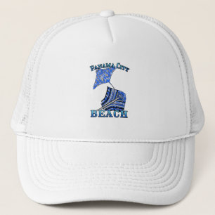 Panama Beach Florida Vacation Tribal Stingray Trucker Hat