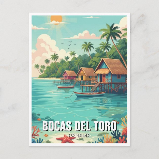 Panama Bocas del Toro Travel  Postcard (Front)