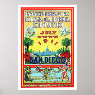 Panama - California Exposition in San Diego 1911 Poster