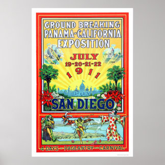 Panama - California Exposition in San Diego 1911 Poster