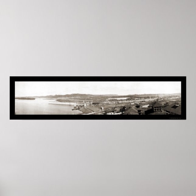 Panama Canal Entrance Photo 1913 Poster (Front)