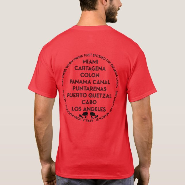 Panama Canal First Time Black Back T-Shirt (Back)