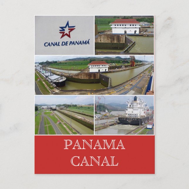 panama canal miraflores locks postcard (Front)