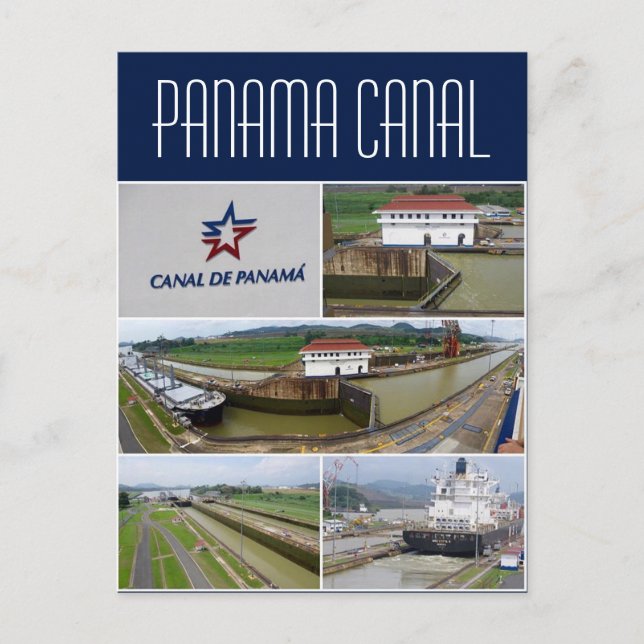 panama canal miraflores postcard (Front)