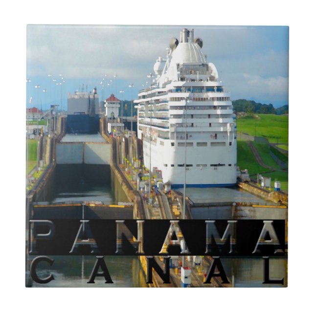 Panama Canal Souvenir Tile (Front)