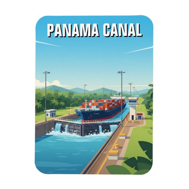 Panama Canal Travel Magnet (Vertical)