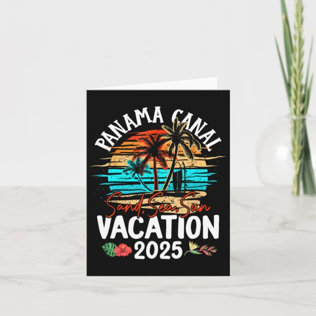 Panama Canal Vacation 2025 Matching Family Group  Card (Front)