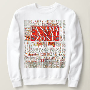 Panama Canal Zone Locations w/ Mola Design  Sweatshirt