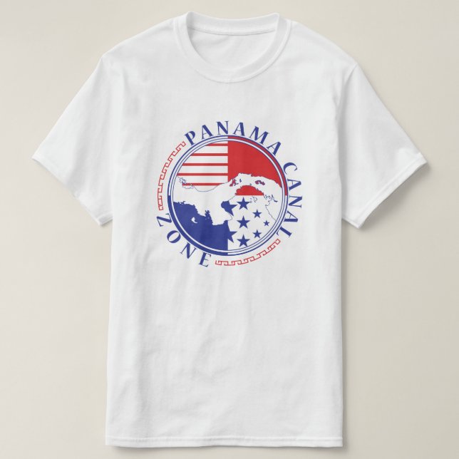 Panama Canal Zone with Isthmus T-Shirt (Design Front)
