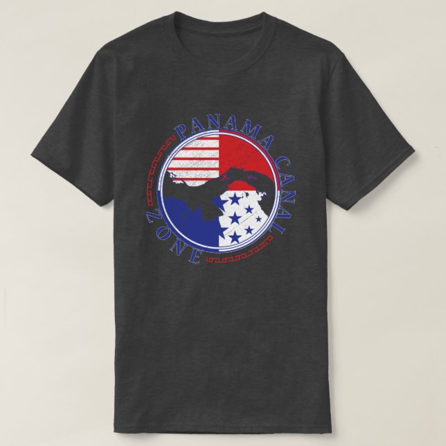 Panama Canal Zone with Isthmus T-Shirt (Design Front)