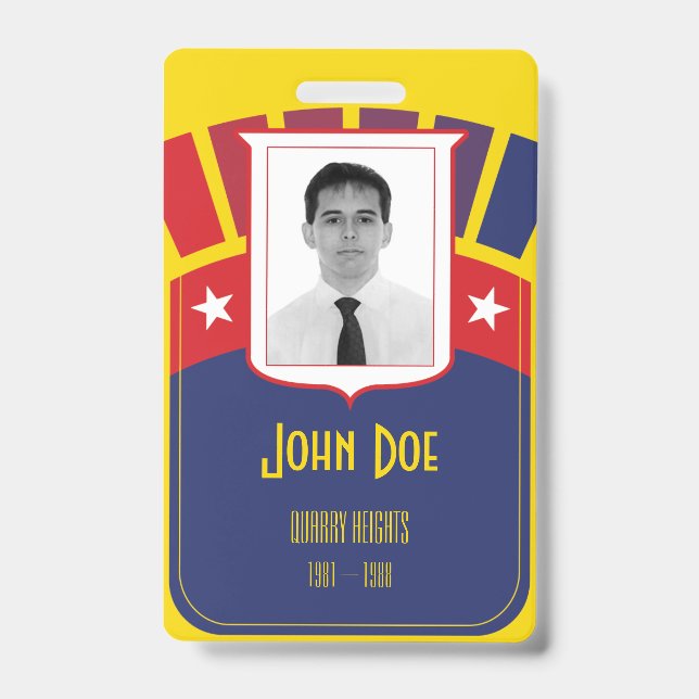 Panama Canal Zonian Badge & Lanyard ID Badge (Front)