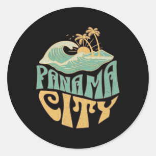 Panama City _1  Classic Round Sticker
