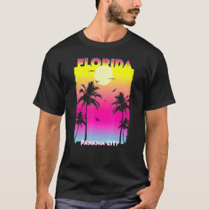 Panama City Beach Florida Fl Summer Vintage Sunset T-Shirt