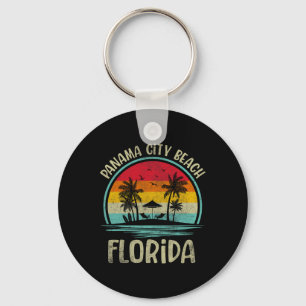 Panama City Beach Florida Palm Tree Family Summer  Key Ring