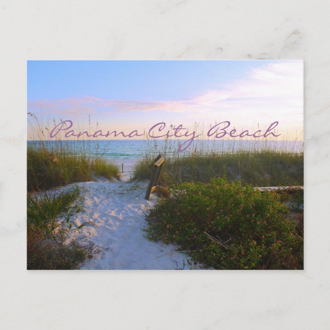 Panama City Beach Florida Sunset Beach Walkway Postcard (Front)