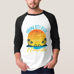 Panama City Beach Florida Sunset Retro Vacation T-Shirt