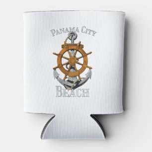 Panama City Beach Florida Vacation Nautical Anchor Can Cooler