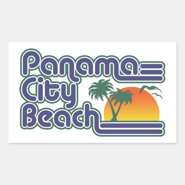 Panama City Beach Rectangular Sticker (Front)