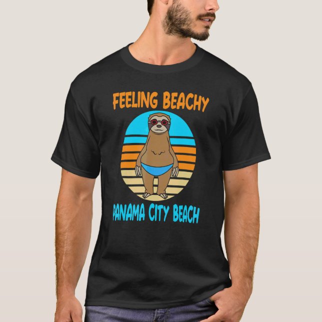 Panama City Beach Vacation  Fun Sloth T-Shirt (Front)