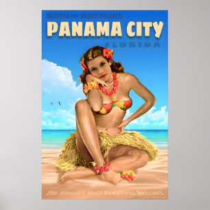 Panama City Florida Travel Poster Sea Eagle