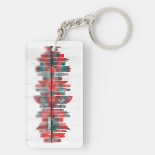 Panama City Panama Skyline Key Ring