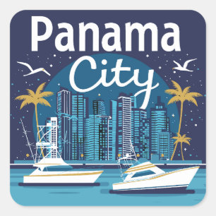 Panama City Square Sticker