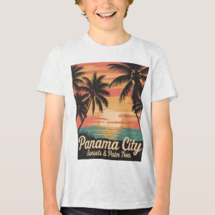 Panama City Sunsets & Palm Trees Tri-Blend Shirt
